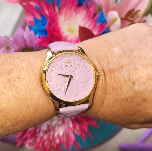 Gucci Luxury Watch Statement Piece 14k Gold later bezel - Picture 3 of 6